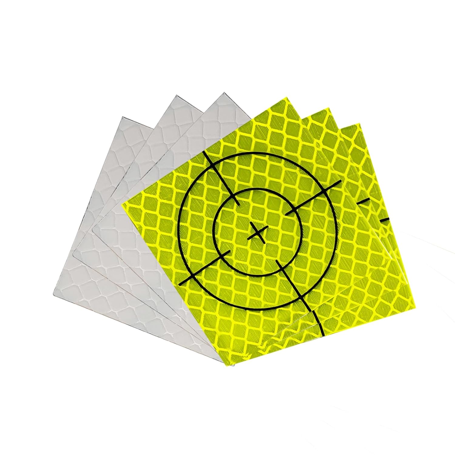100PCS 60X60 MM Survey Target Mark for Total Station, Survey Reflective Target for Total Stations,Green