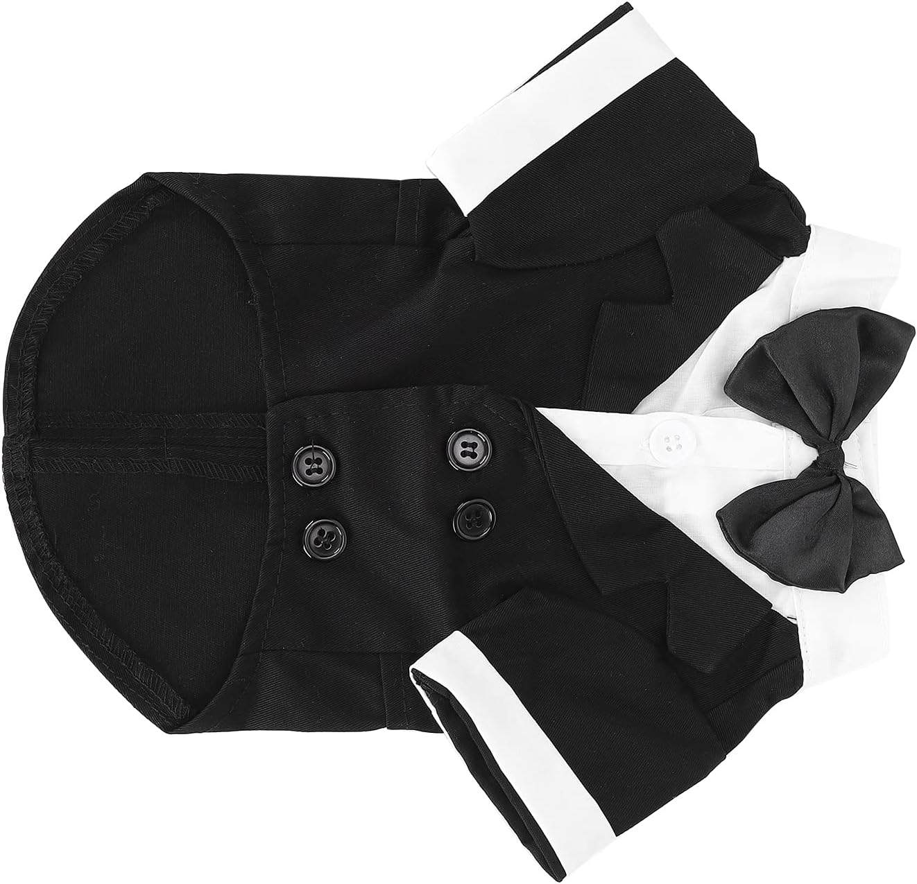 犬の蝶ネクタイシャツ 犬のスーツ犬のタキシード犬の衣装ハロウィーンの結婚式のための犬の服 黒 Xl 国内最安値