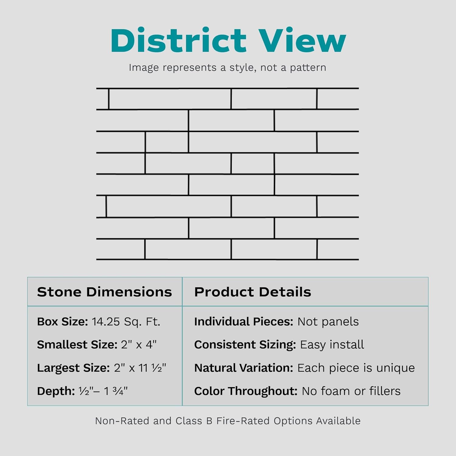 Evolve Stone District View Fire Rated Flat Stone Veneer (14.25 sq. ft. per Box) (Morning Aspen)