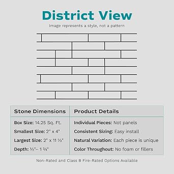 Evolve Stone District View PS Non-Rated Flat Stone Veneer (14.25 sq. ft.)