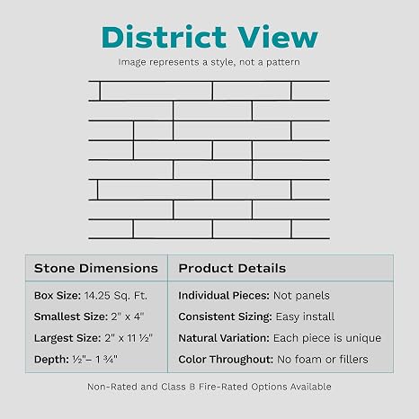 Evolve Stone District View PS Non-Rated Flat Stone Veneer (14.25 sq. ft.)