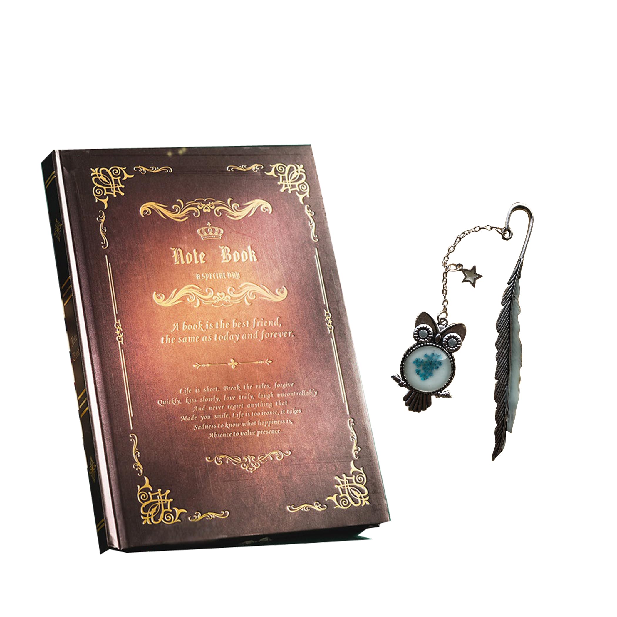 Amazon.co.jp: Felimoa 魔導書 アンティークノート 蓄光しおり