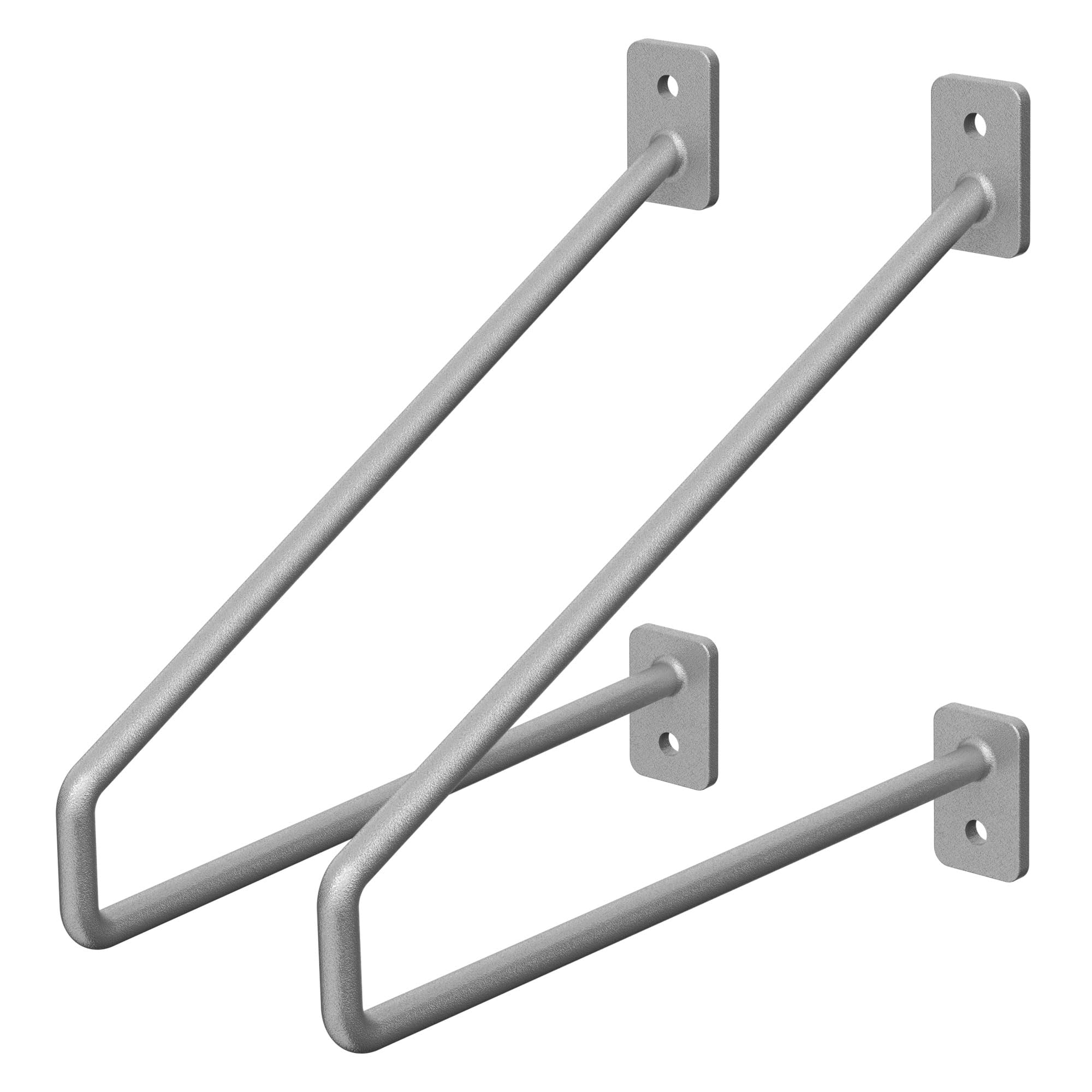 ML-Design Haarnadel-Regalwinkel-Set, 2 Stück, 220 mm, Silber, Stahl