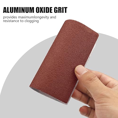 Miniatura 4 de Papel de lija de palma de 14 de hoja, 50 piezas de papel de lija variado, 60 80 120 180 240 320 400 600 800 1000 hojas de papel de lija de grano