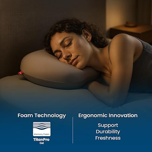 Miniatura 7 de IWS I WANNA SLEEP Ergoblu - Almohada cervical de espuma viscoelástica para el cuello, almohada ergonómica para aliviar el dolor de cuello, soporte