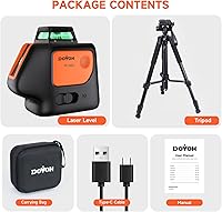 Vista 8 de Nivel láser de punto con trípode: Nivel láser de punto 360 autonivelante DIY verde recargable, nivel de entrada, PV-360G-KIT