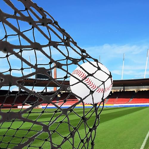 Miniatura 2 de TNZMART Red de respaldo de béisbol negra Red de práctica de béisbol Red de barrera deportiva duradera Red de bateo para béisbol