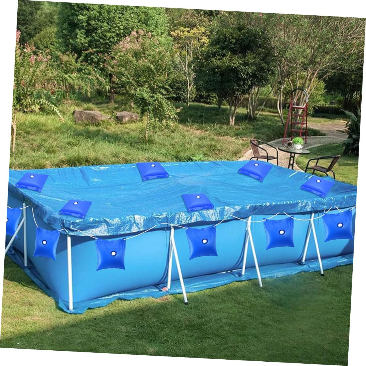 SOIMISS 8 pièces Pochette de Rangement pour Bâche de Piscine Hivernage Lot de PVC Résistant Poche Murale Pratique pour Protéger et Maintenir la Couverture Hiver Accessoire Hivernage