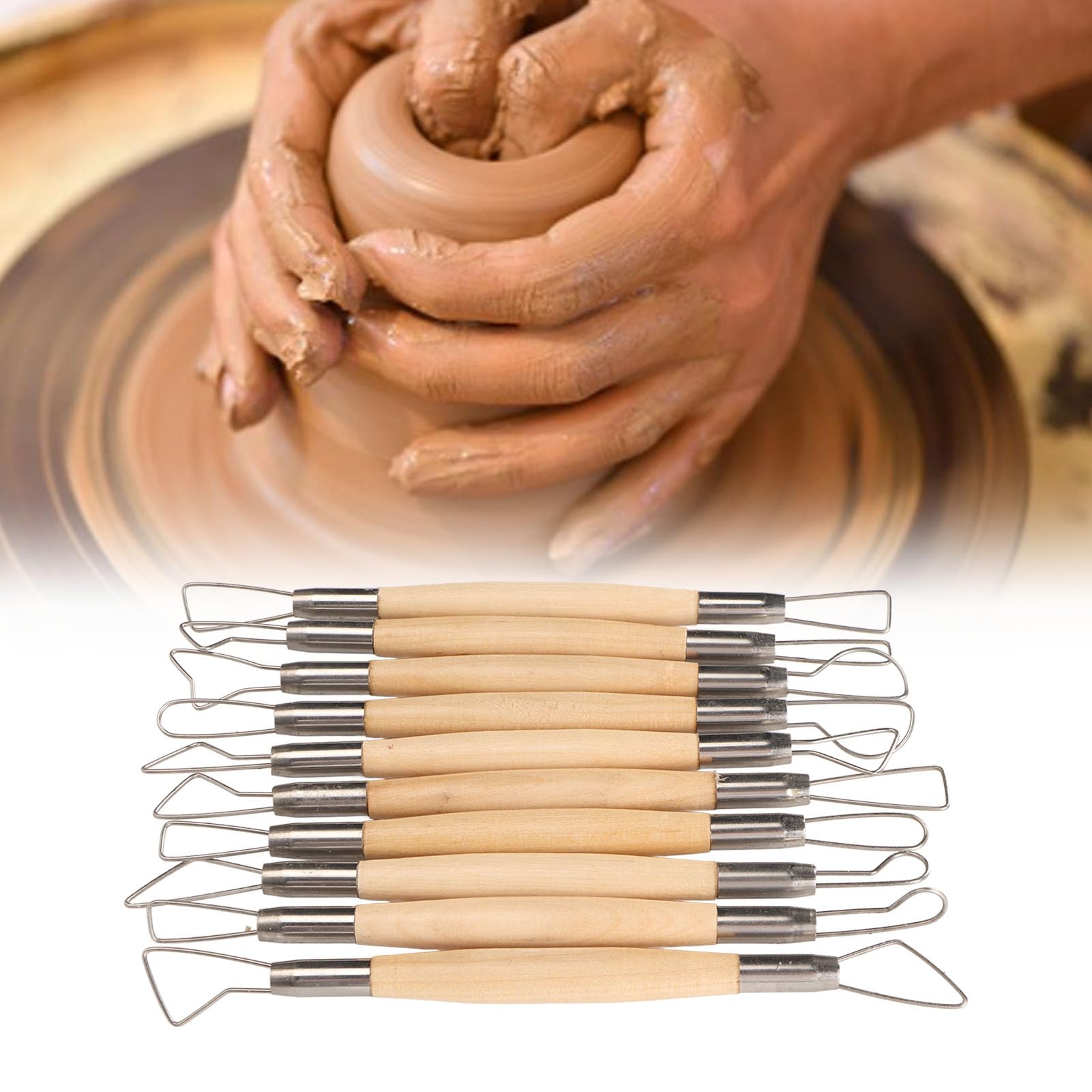 Heyous 10-teiliges Edelstahl-Tonform-Set – Modellierwerkzeuge Für Keramik, Töpfern, Kuchen Und Skulpturen