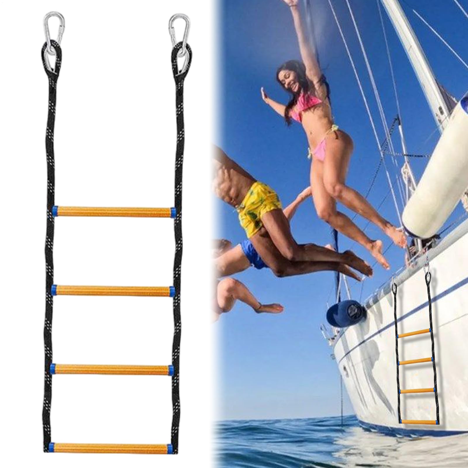 Scalini Portatili Arrampicata | Di Corda Da Arrampicata Per Esterno Nuoto / Imbarco / Pesca / Kayak / Lago / Piscina / Marino / Acqua / Navigazione / Varo /
