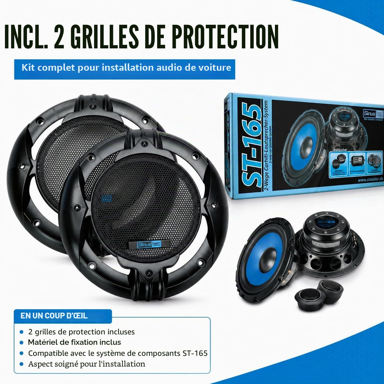 Sinustec ST-165 Enceintes Système 2 Voies [16 cm]