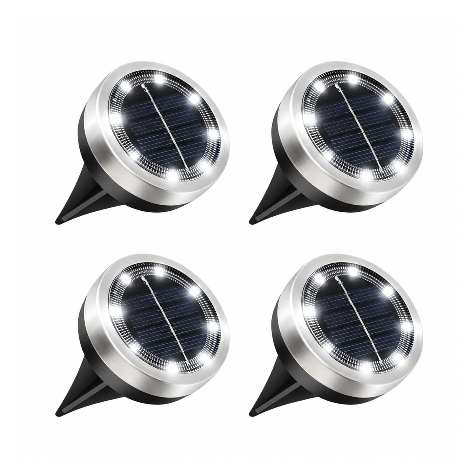 AMRTTWY In Ground Lights, Solar Lamp Ground Light 8LED(4pcs White)