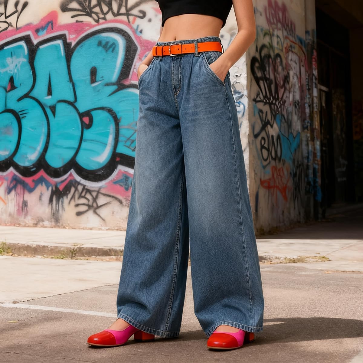 SHODENSE Women Rainbow Pumps Low Chunky Heel Mary Jane Shoes Square Cap Toe Ankle Strap Dress Pumps Two-Toned Mid Block Heel Mary Janes Lolita Shoes Multicolor Patchwork Wedding Office Party 4-11 M US