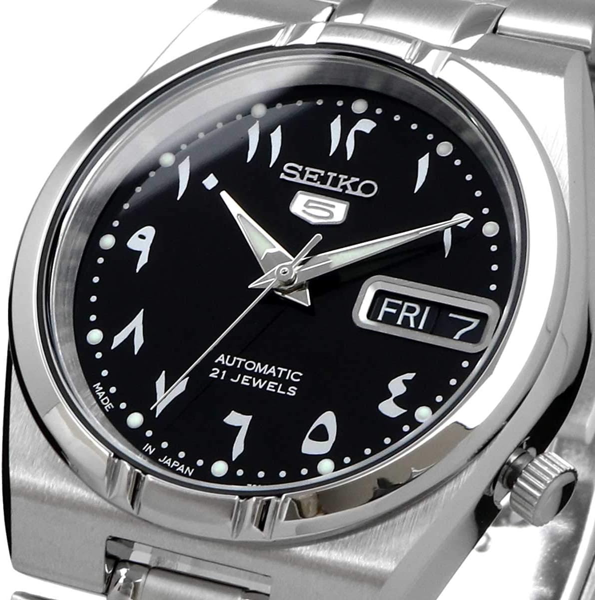 Seiko SNK063J5 Seiko 5 Seiko5 Watch Automatic Black Silver [Men], Bracelet Type