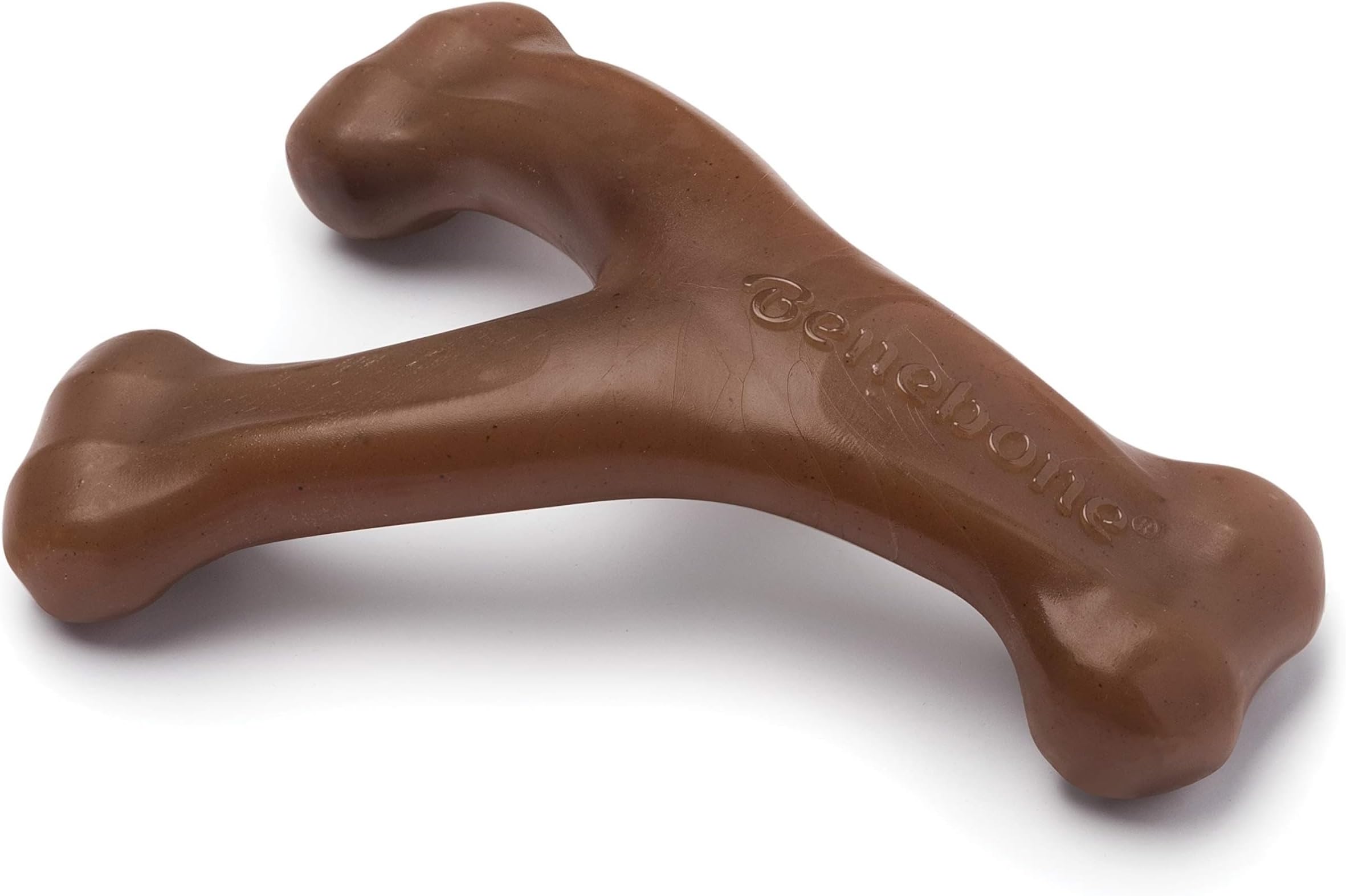 Benebone Wishbone Dog Chew Toy for Aggressive Chewers, Long Lasting Tough Boredom Breaker for Dogs, REAL Peanut Flavour, For Small Dogs, Made in the USA