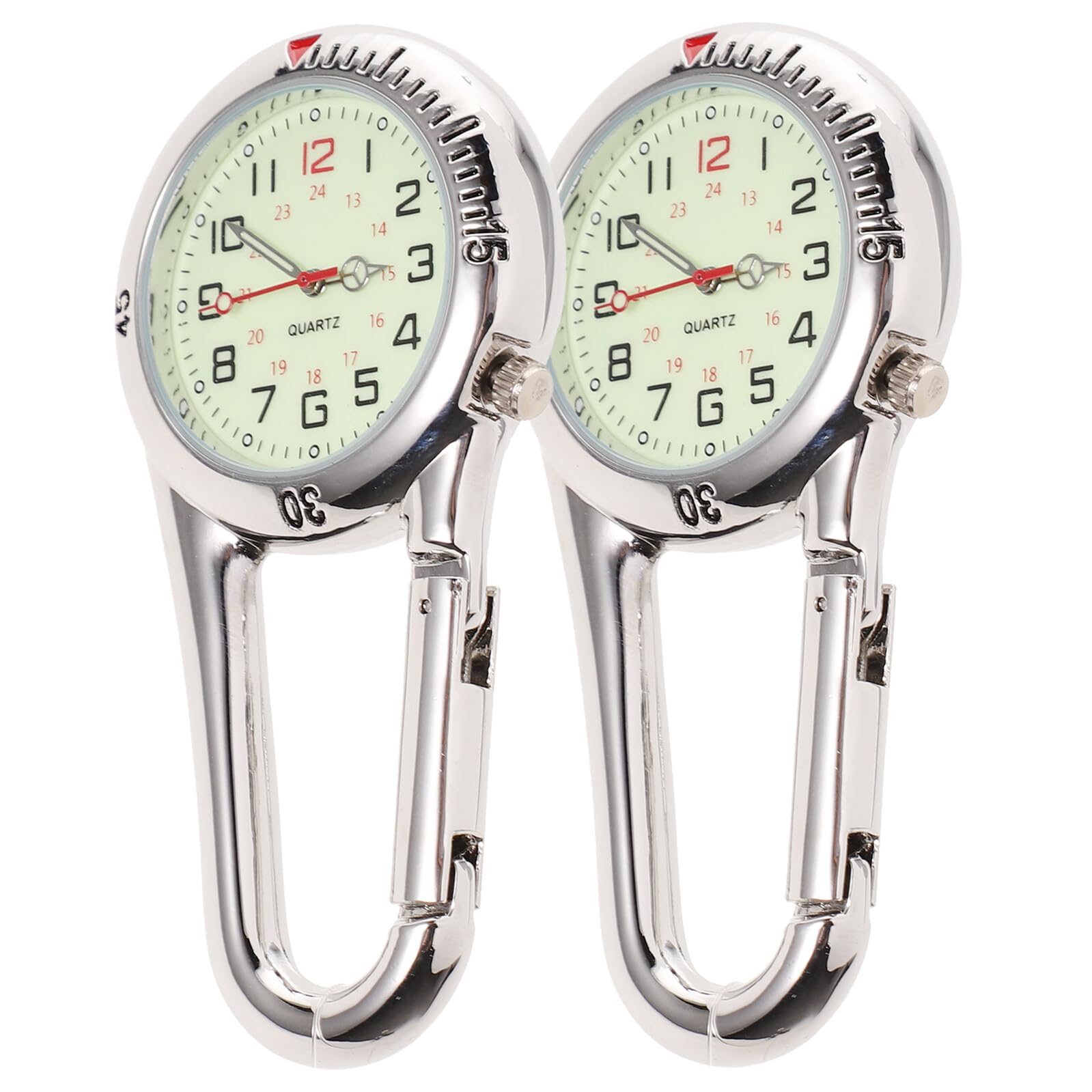 Relojes de Cuarzo con Mosquetón contra Pérdidas con Dial Fluorescente 8