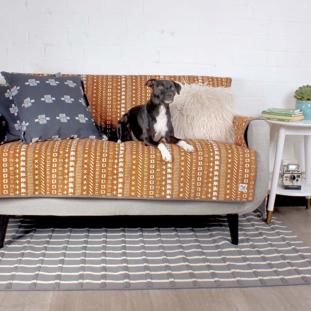 Molly Mutt 3-Seater XL Non-Slip Furniture Protector and Couch Cover for Dogs & Pets, GOTS-Certified 100% Organic Cotton Canvas Cover, Durable and Non-Toxic Materials, 84" Wide x 78" Long