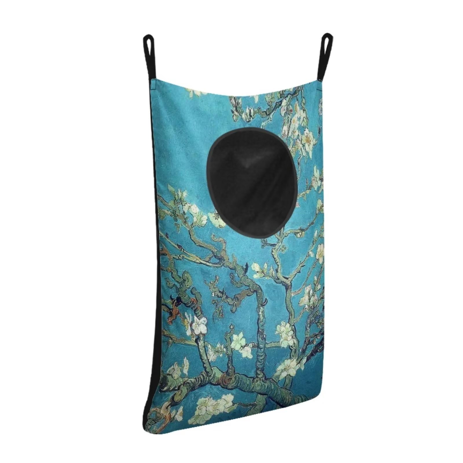 COEQINE Dirty Clothes Door Hanging Laundry Bag for Home Waterproof Zipper Laundry Storage Organzier for Home Decotation,Art Van Gogh Almond Blossoms Pattern - Image 3