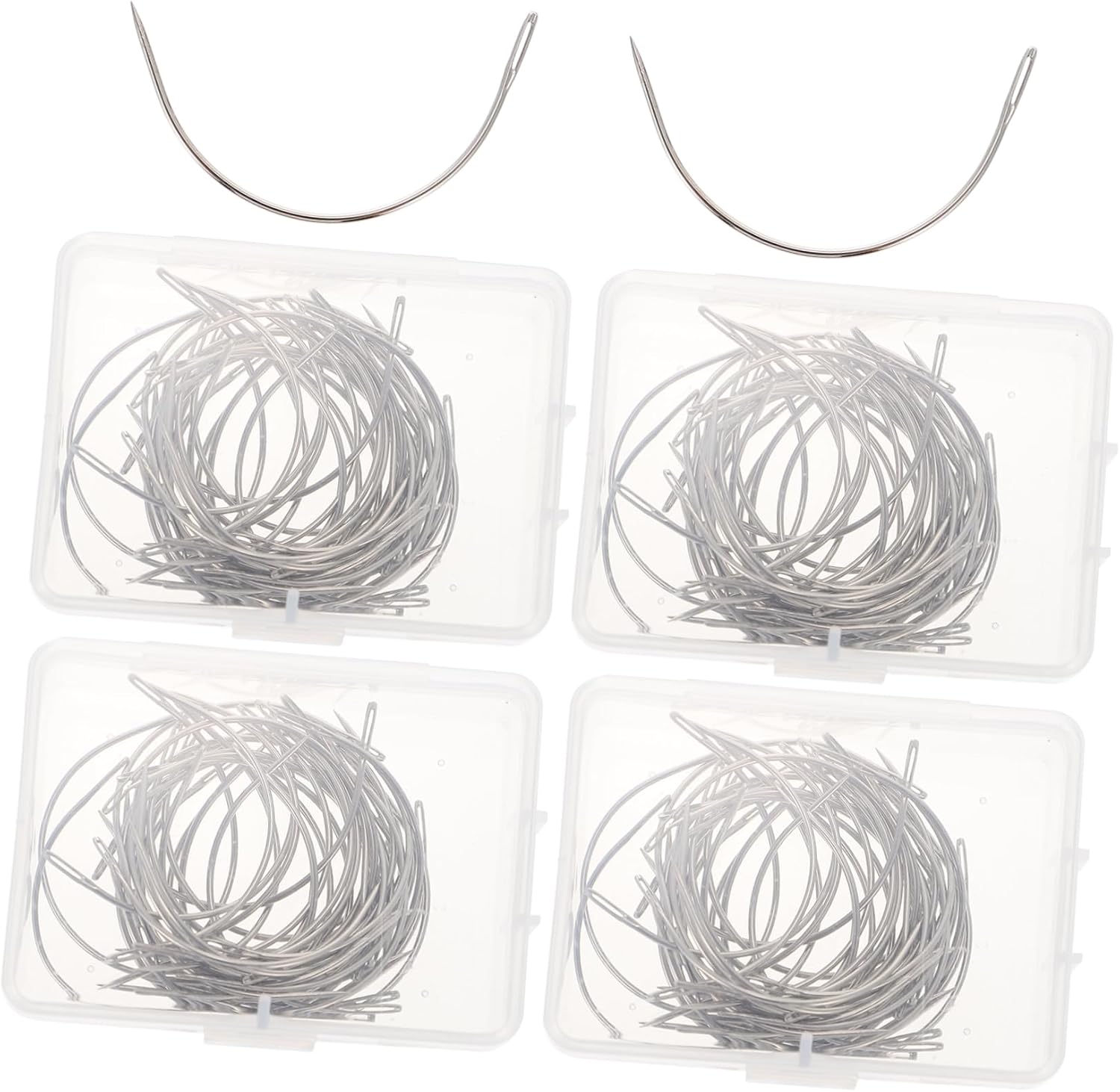 Anneome Sewing Needles for Hair Weave Curved Needles Portable Weaving Supplies