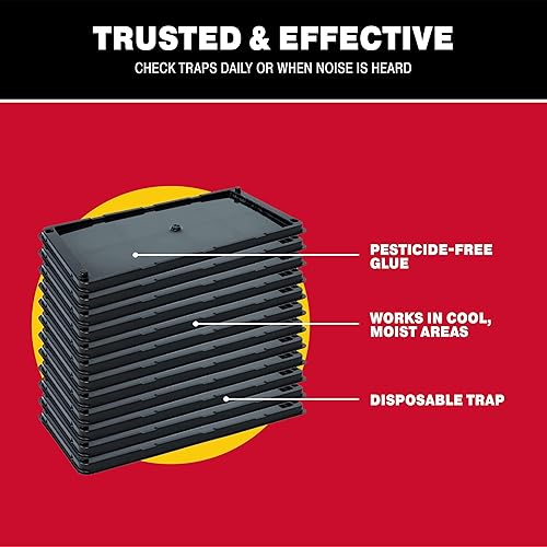 Miniatura 5 de Catchmaster - Trampas de pegamento para ratas ratones y serpientes 12 bandejas de pegamento