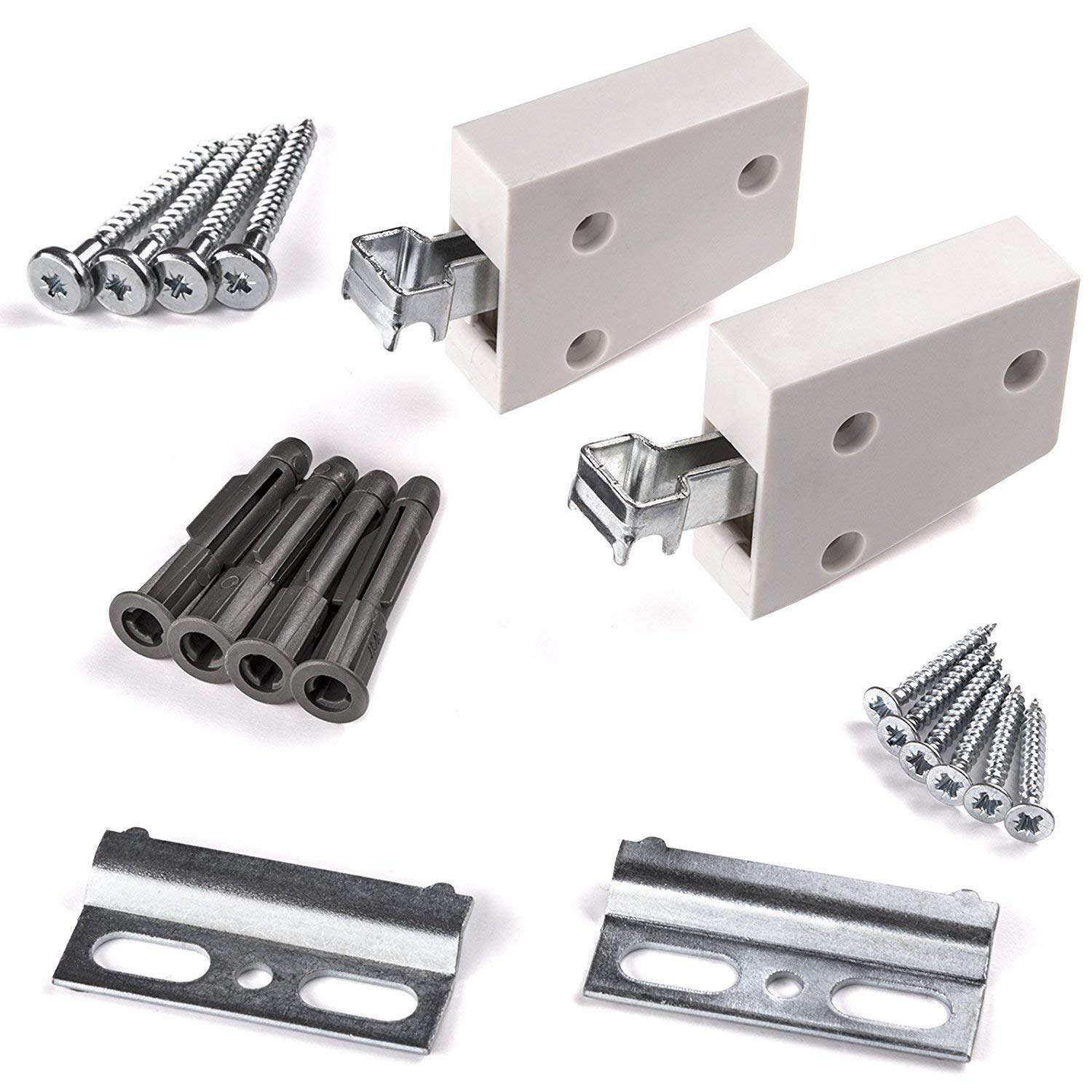 SOTECH 50 x Schrankaufhänger weiß Wandhalterung Schrankhalterung Tragkraft 120 kg | SET KOMPLETT