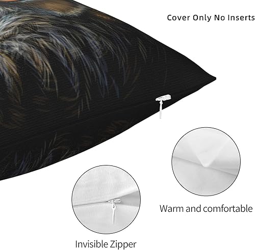 Miniatura 4 de YIPOCH Retrato de búho - Fundas de almohada de 26 x 26 pulgadas, fundas de cojín decorativas para sofá, fundas de almohada para cojines de sala,