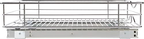 Miniatura 6 de Home Zone Living Organizador de armario de cocina extraíble con cajón deslizante para ahorrar espacio, 17 pulgadas de ancho x 21 pulgadas de largo