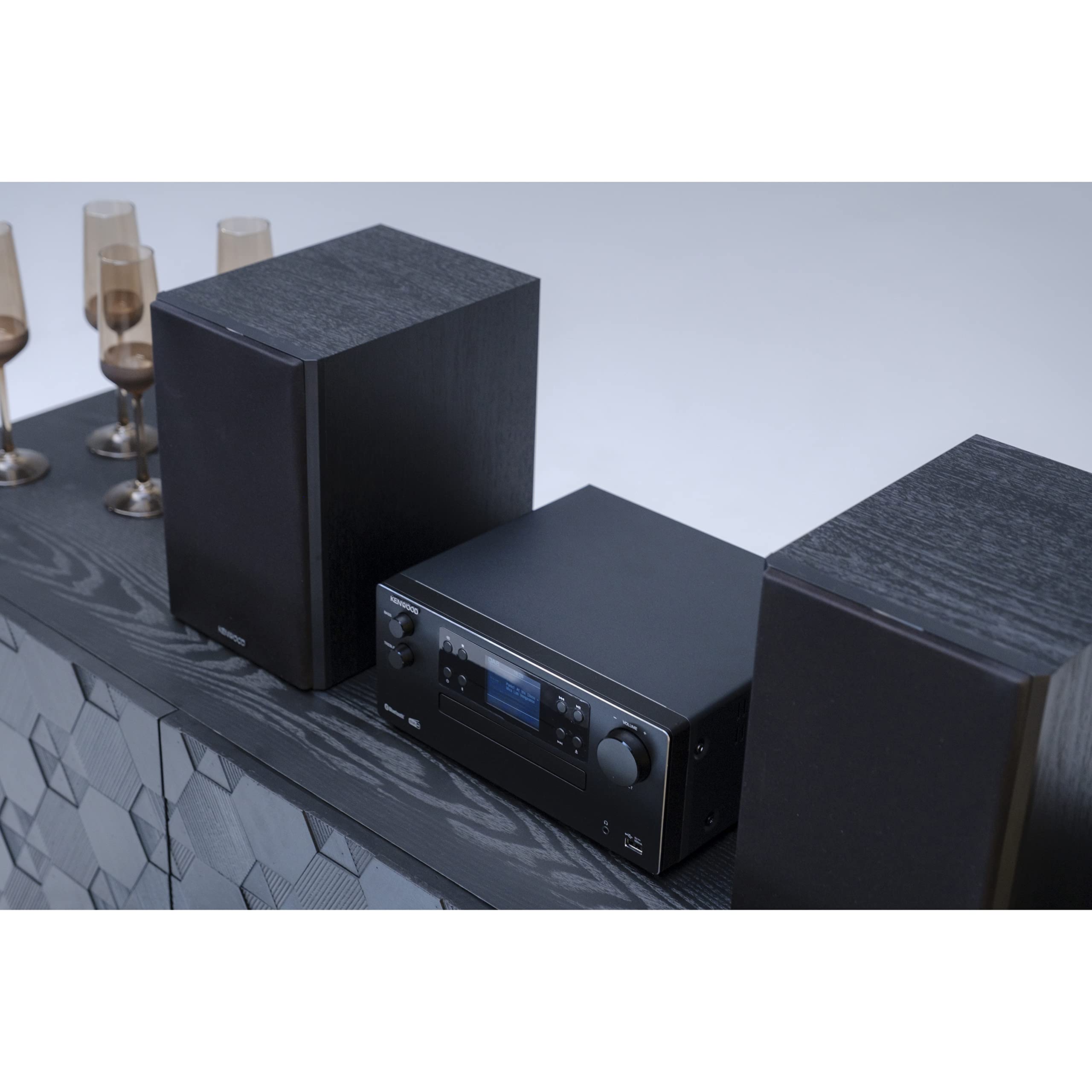 KENWOOD M-925DAB-B - Micro HiFi-System mit DAB+, CD, USB, Bluetooth, 2 x 50 Watt RMS und TFT-Display (Midnight Black)