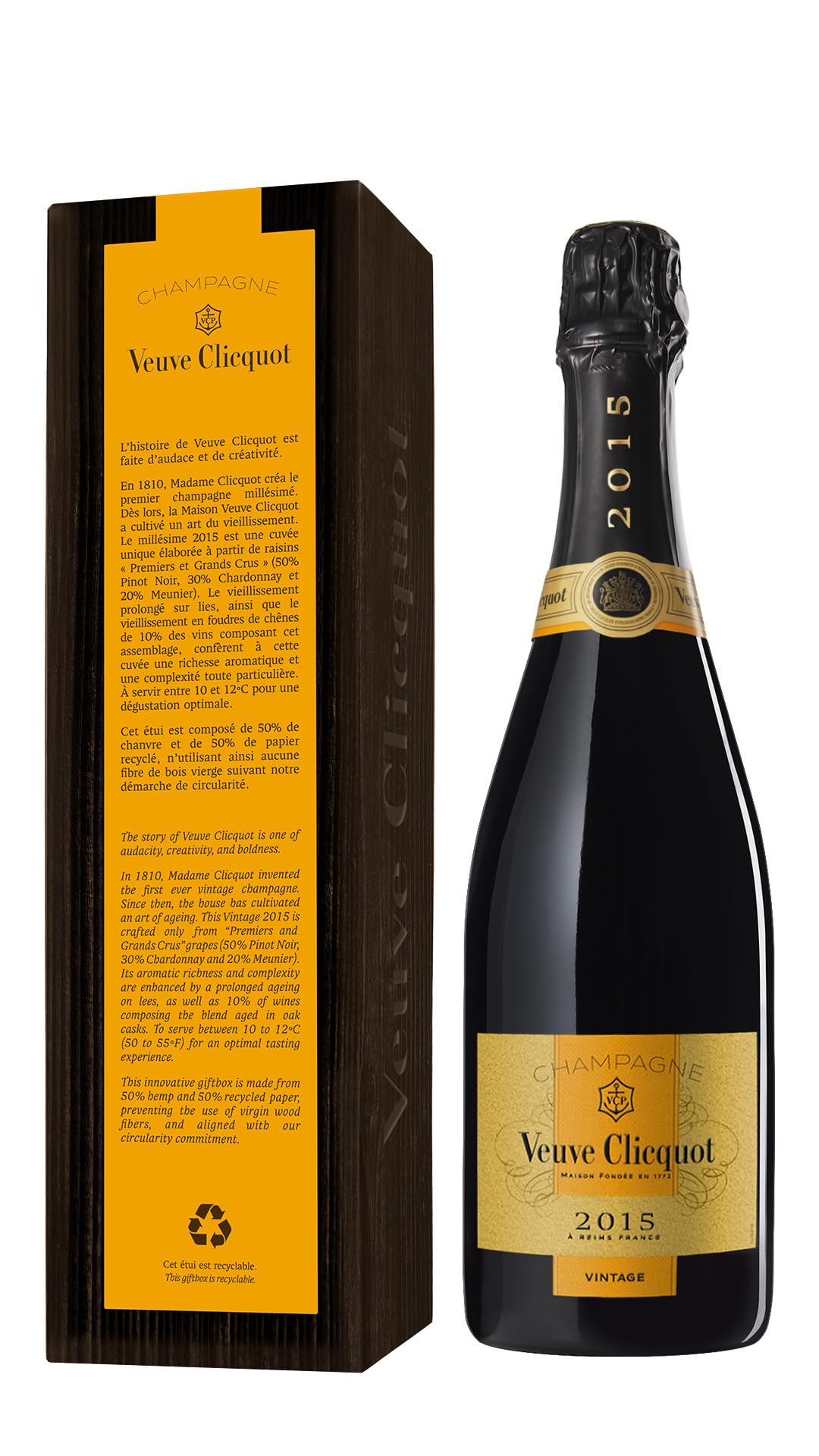 Veuve Clicquot Vintage 2015 Champagne 12,5% 75cl sous étui