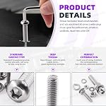Swpeet 664Pcs M2 M3 M4 M5 M6 Metric 304 Stainless Steel Button Head Hex Socket Head Cap Bolts Screws Nuts and Hex Nuts with Flat Washers and Split Lock Washers Assortment Kit, Screws All Included