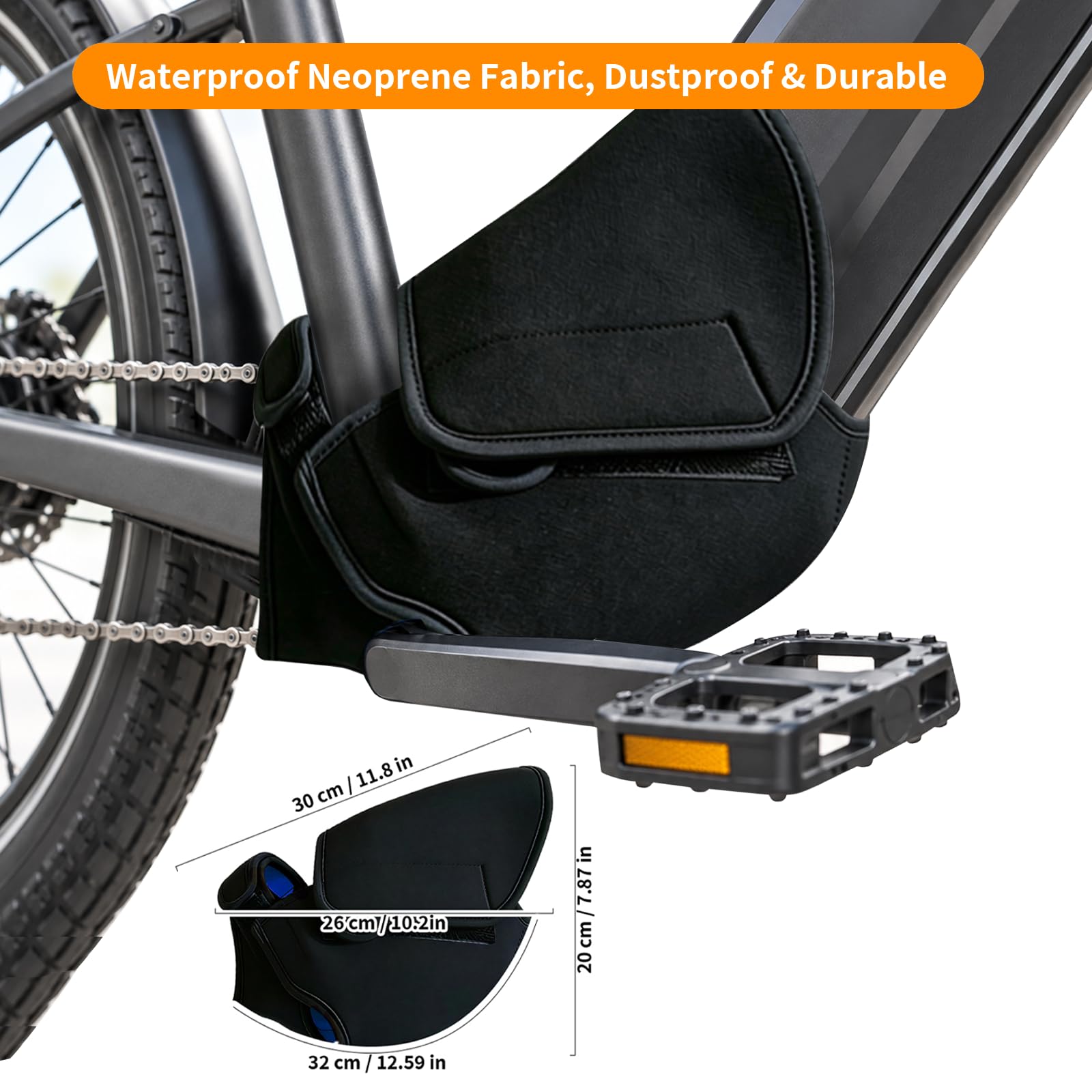 E-Bike Transportschutz Set aus 6 Teilen Fahrradabdeckung Wasserdichte Fahrradschutzhülle für Fahrradträger & Heckträger – Regenschutz & Transportschutz E-Bike