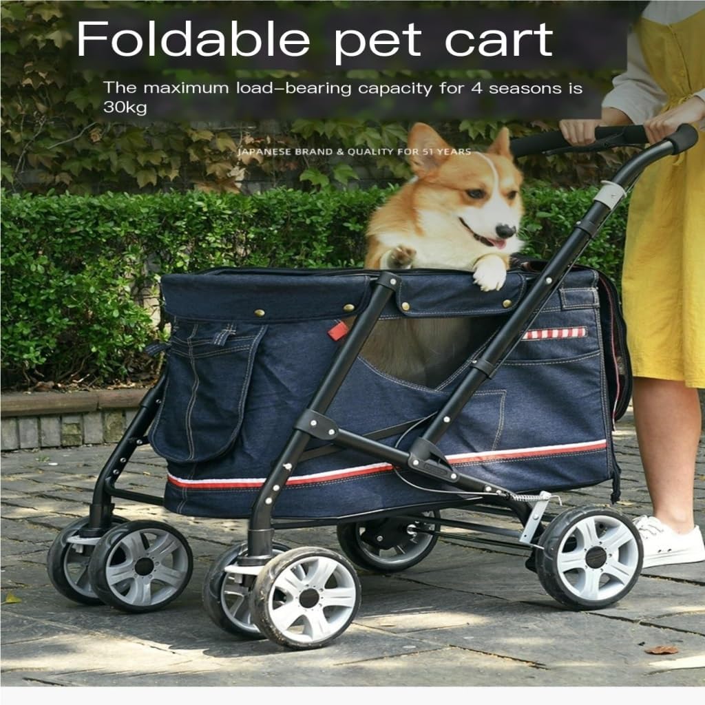 Pet Strollers Pet Stroller Dog Stroller Lightweight Foldable Cat Stroller Medium Small Dog Pet Stroller Dog Walking Cart Pet Stroller Medium(Red)