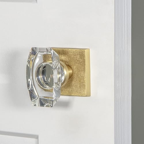 Miniatura 10 de Viaggio Pasaje de roseta de lino Quadrato con perilla de cristal Stella en negro satinado - Universal Handing