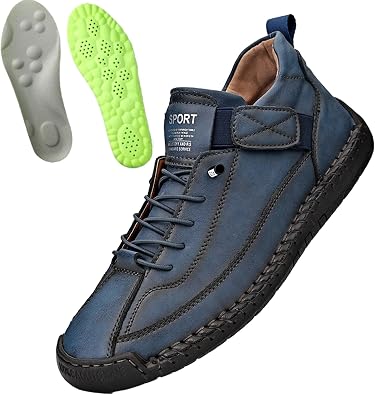 Womens Handmade Leather Orthopedic Comfy Shoes, 2025 Handmade Soft Comfort & Arch Support Boots Sneakers for Women Men