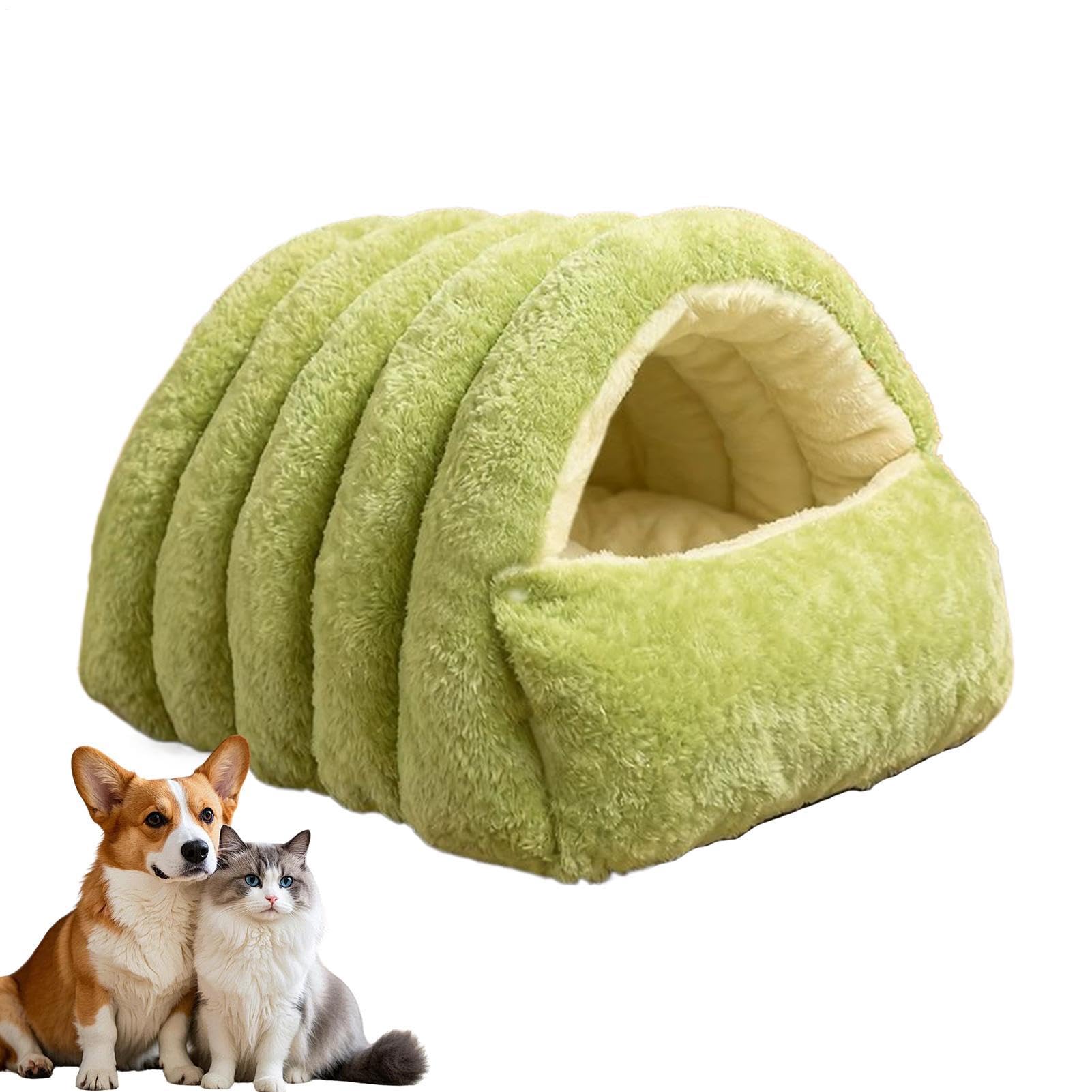 Pour chatons lapins petits chiens, la cave de lit de chat maison fermée