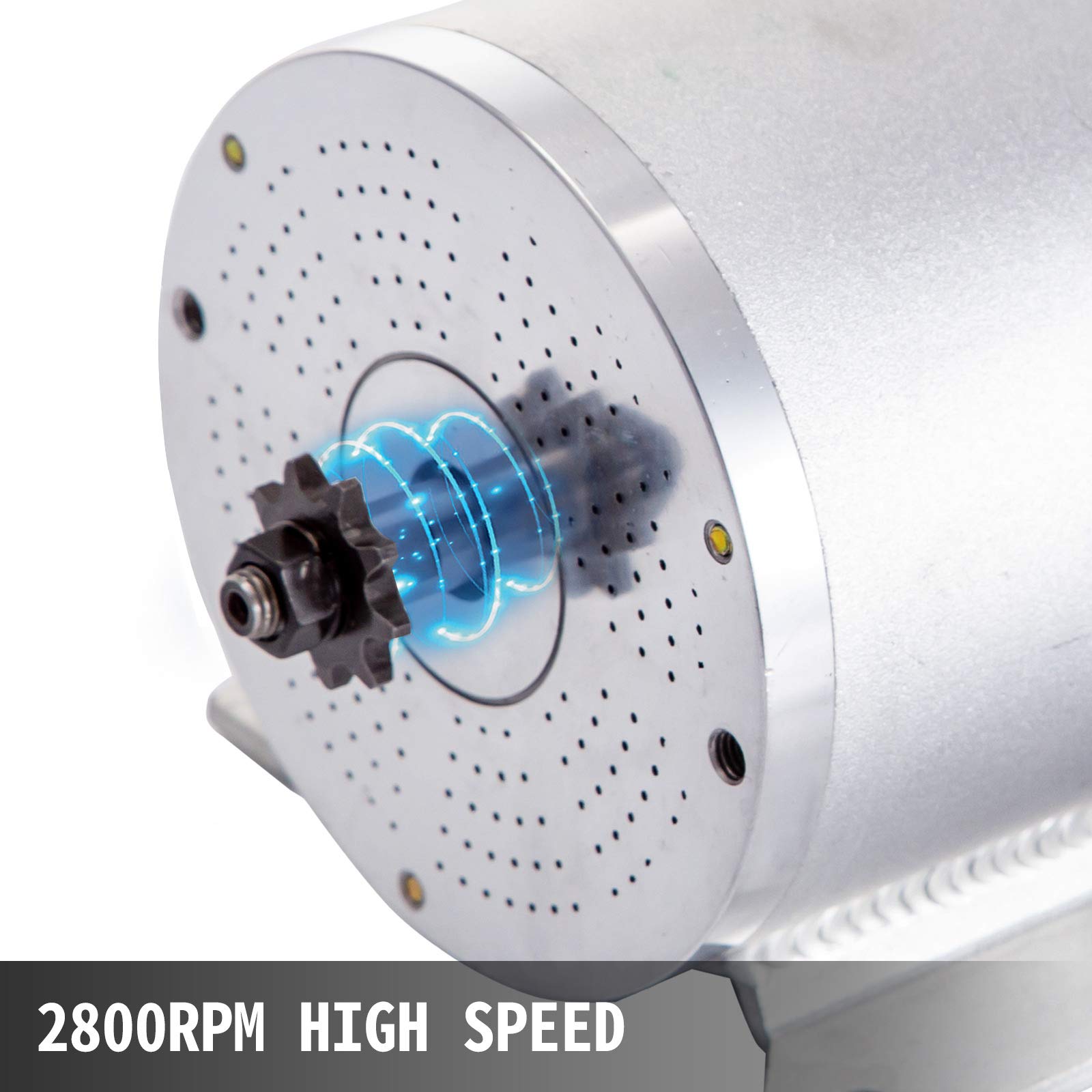 VEVOR Kit Motore Elettrica 36V 500W Motore Senza Spazzola 2800Rpm Kit Motore Elettrico Senza Spazzole
