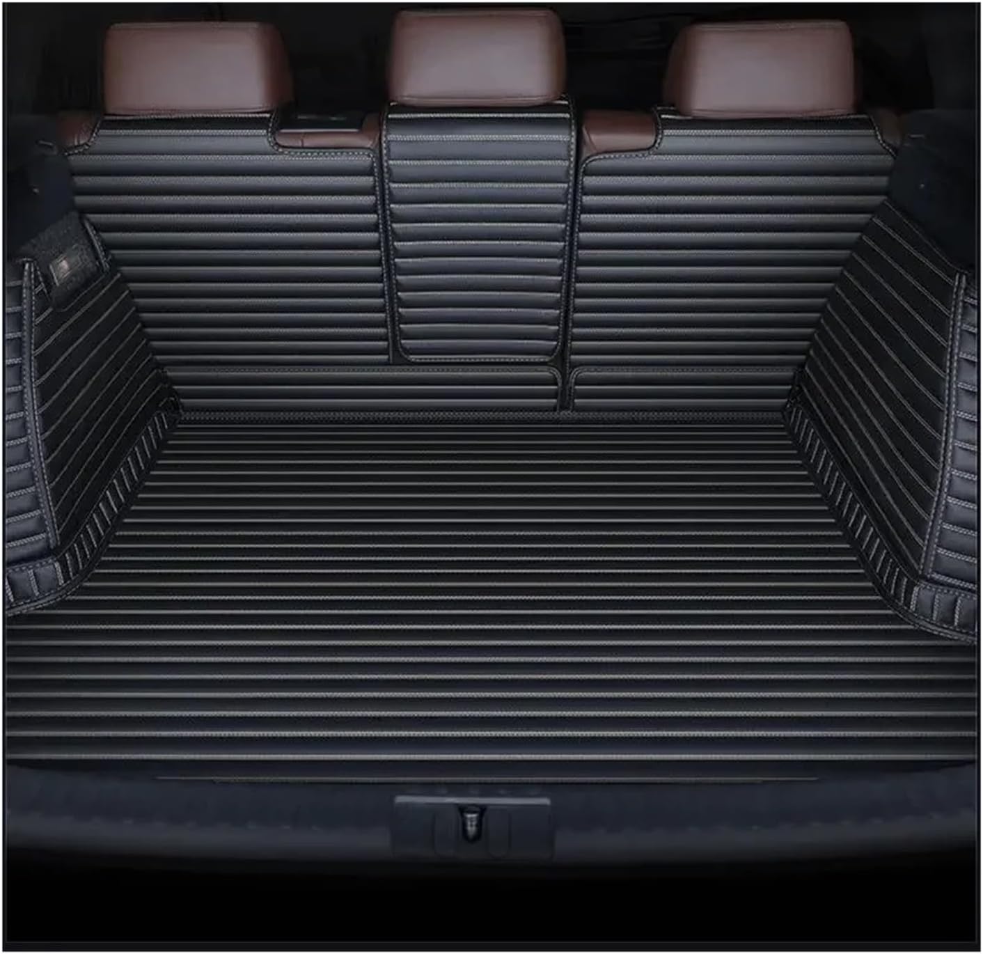 Car Boot Mat for BMW 5 Seat for F15 2013 2014 2015 2016 2017 2018 Striped Pu Leather Custom Full Coverage Car Trunk Mat Auto Goods Interior Details