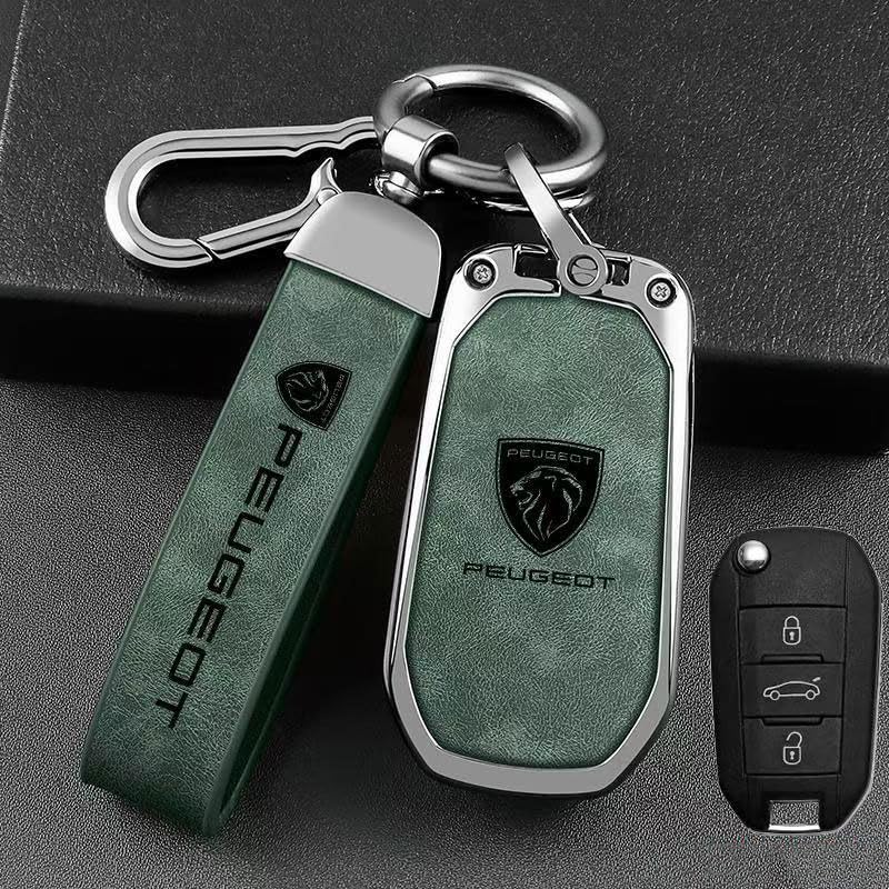 Autosleutel Hoesje voor Peugeot 508 SW 2023, Autosleutel Behuizing Sleutelhoes Autosleutel Houder Sleutel Cover met Sleutelhanger Sleutelbehuizing Sleuteletui Beschermhoes,A-Blue 1