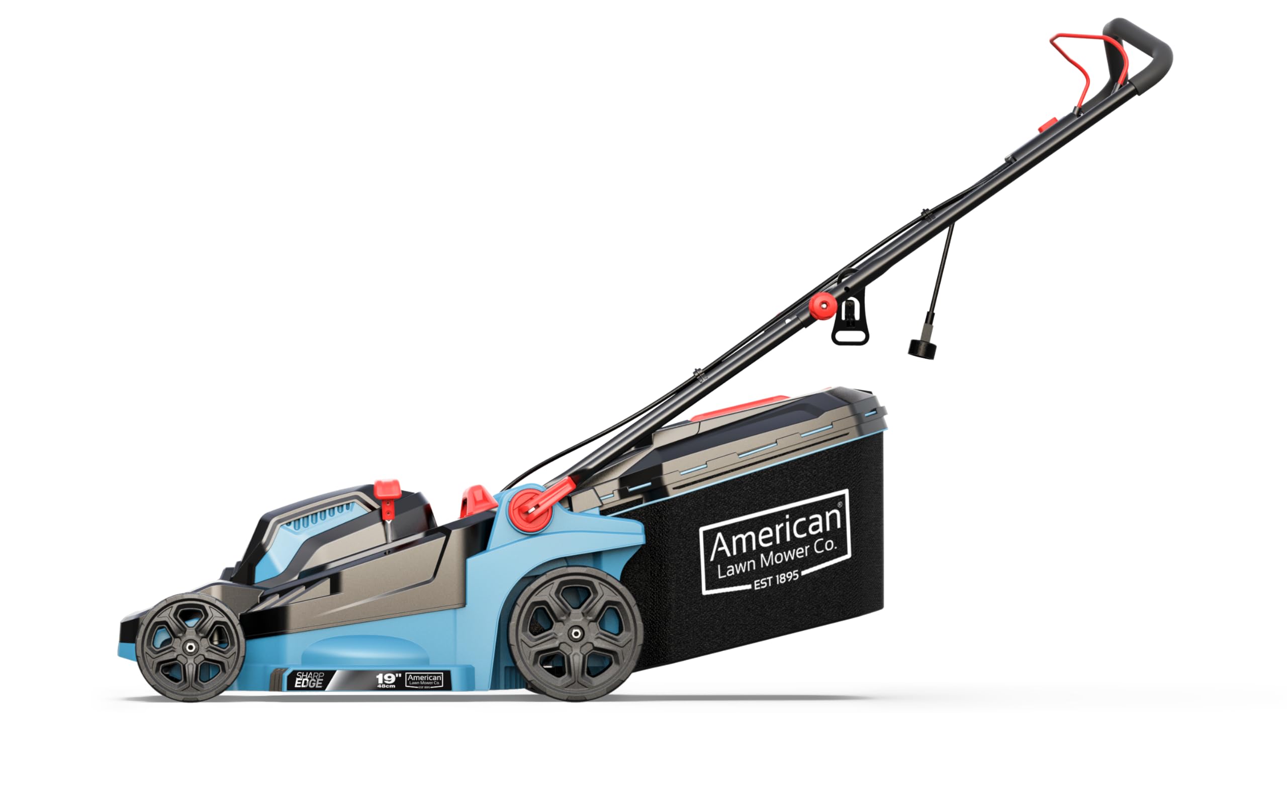 American Lawn Mower Company 51319 - Cortacésped eléctrico con Cable de 19 Pulgadas y 13 amperios con Bolsa de césped