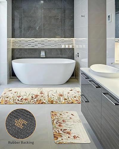 Miniatura 9 de Wildflower Bath Mat for Tub,Non Slip Bathroom Floor Runner Rug Quick Dry & Absorbent Diatomaceous Earth Shower Sink Bedroom Kitchen Washable