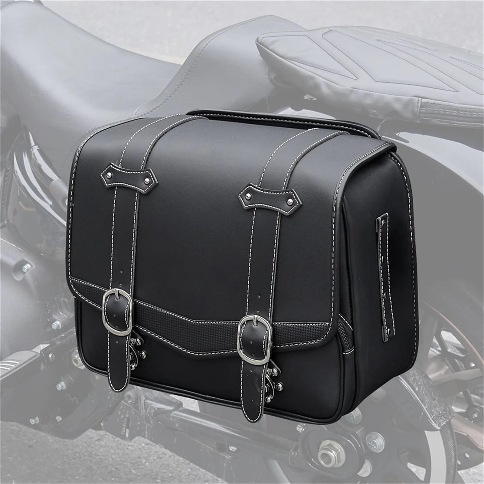 Alforjas Laterales De Cuero Sintético para Motocicleta, 20 L, Impermeables, para SR400 MT-07