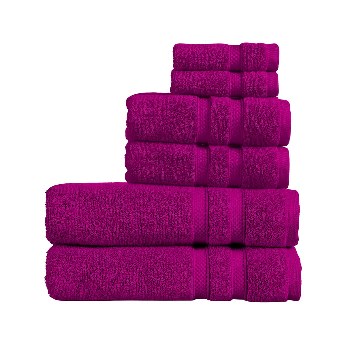 Christy Chroma Bath Towels | Set of 2 | Highly Absorbent Heavyweight 675GSM | Bold and Bright | Soft Velvety Smooth Bathroom Shower Towels | 100% Cotton | Sustainably Made | White — view 40