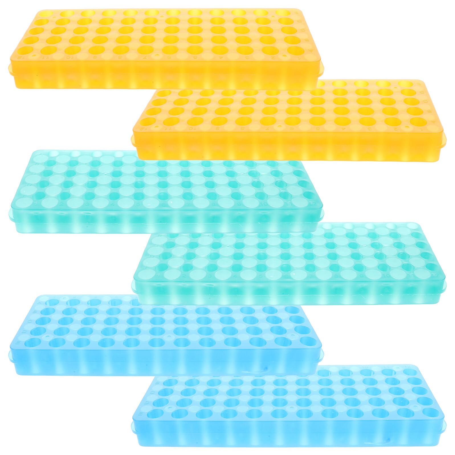 Baluue 6pezzi Portaprovette in Rack per Fiale da Organizzatore per Provette da Microcentrifuga Set di Rack per Stoccaggio di Fiale di Campioni