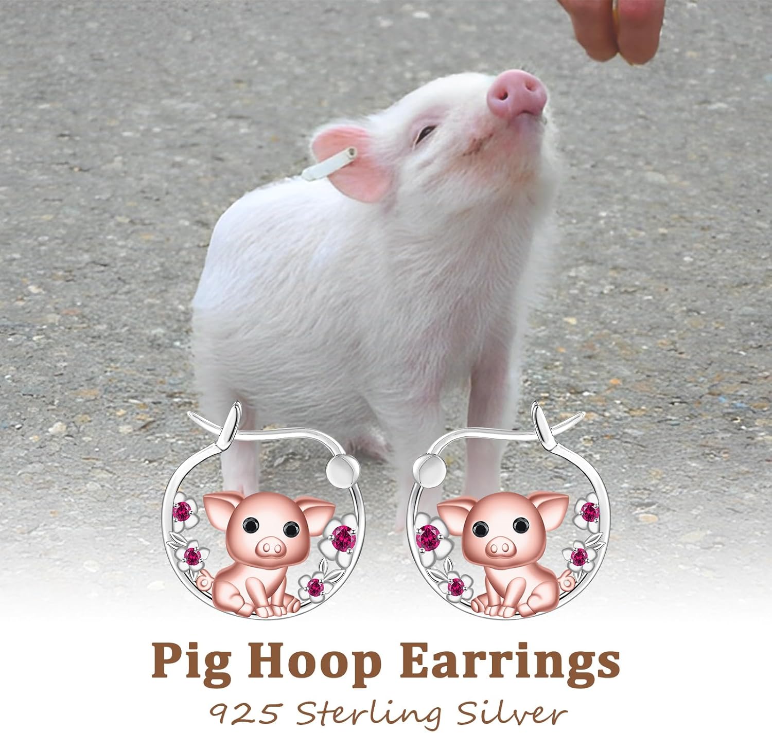 Animal Hoop Earrings for Women - Silver Hypoallergenic Chihuahua/Yorkie/Goat/Pig/Frog/Scorpion/Spider/Mermaid Huggie Earrings Jewelry Gifts Hypoallergenic