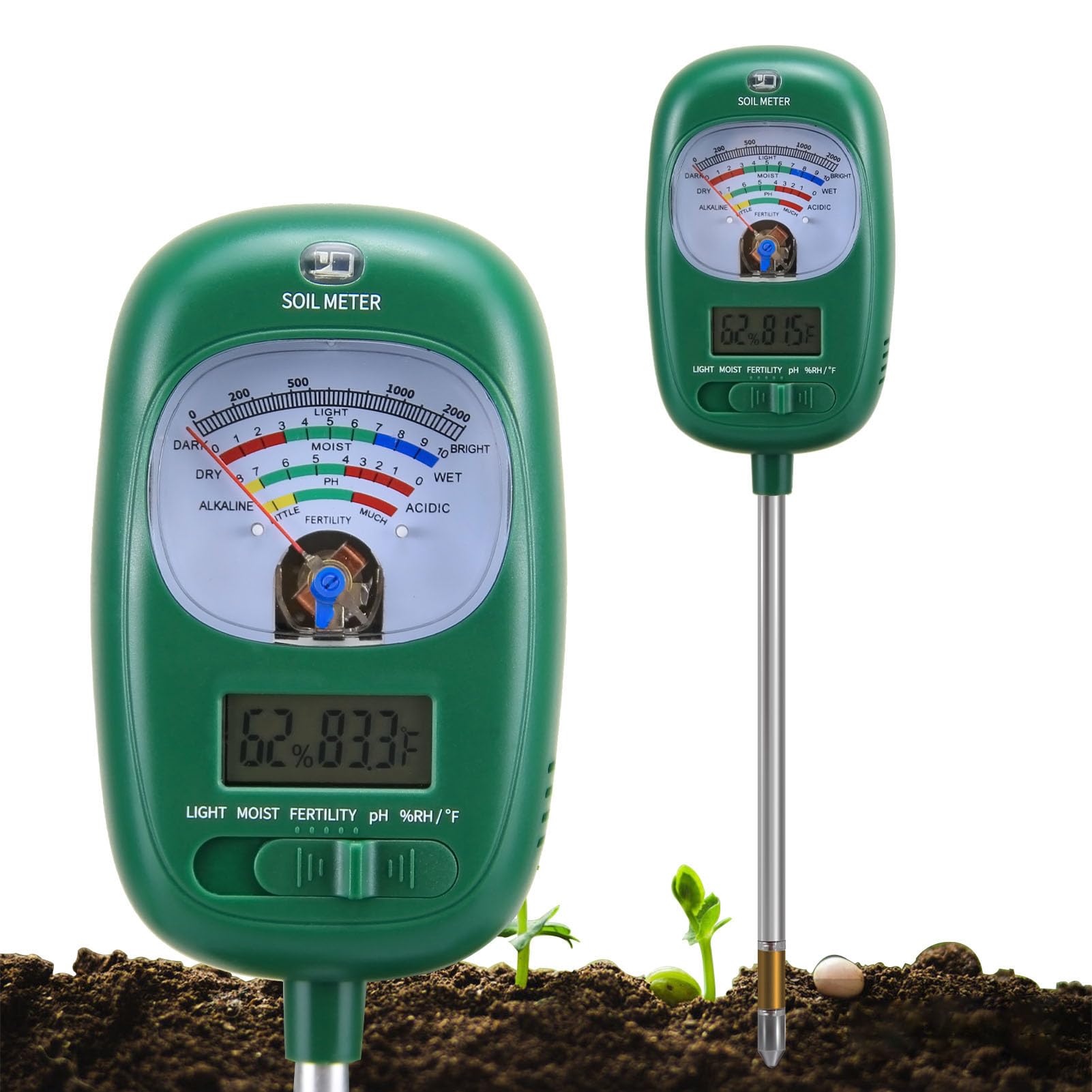 Auduto 7-in-one Soil Test Kit with LCD Display