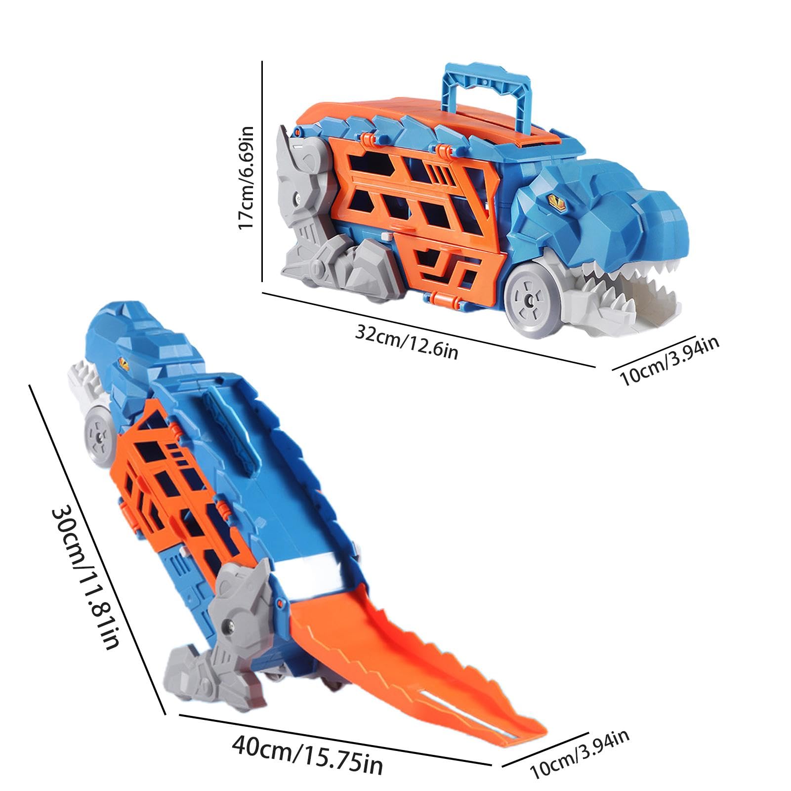 恐竜 トラック 輸送車 キャリア 恐竜の足跡 レース プレゼント 車7個