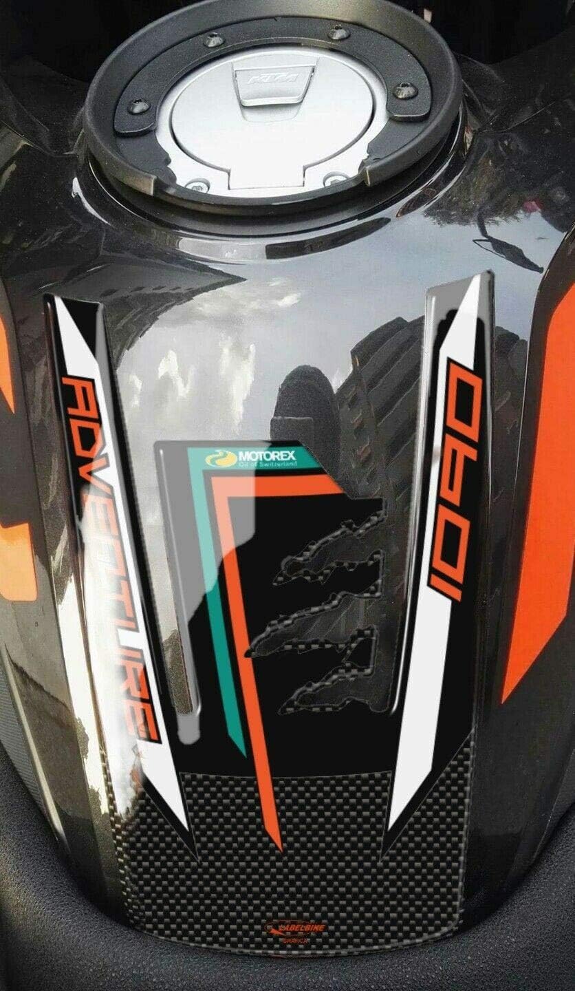 labelbike - 3D Sticker Motorcycle Fuel Tank Pad Protection and Decoration in Resin Compatible with KTM 1090 Adventure