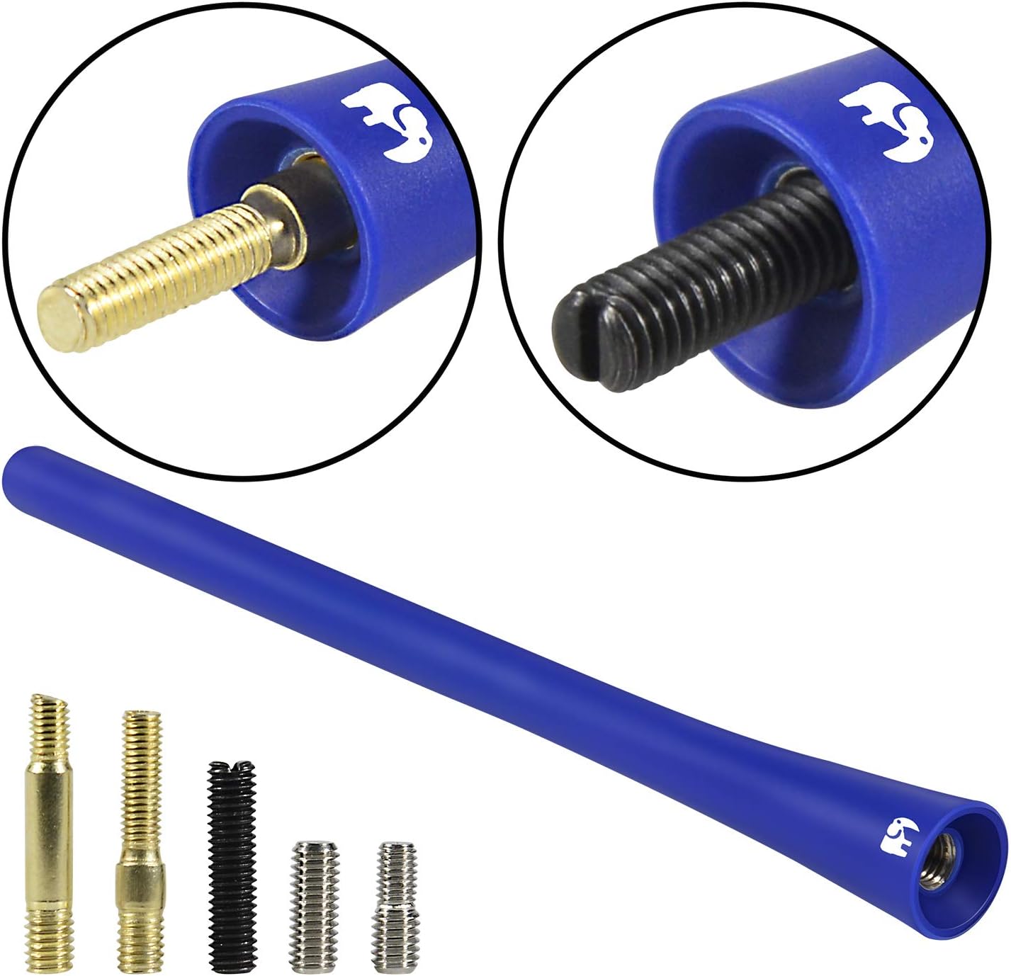 ONE250 7" inch Flexible Antenna, Compatible with Suzuki - Grand Vitara (2001-2023), Swift (2002-2024), SX4 (2002-2018), Liana (2002-2019) - Designed for Optimized FM/AM Reception (Blue)