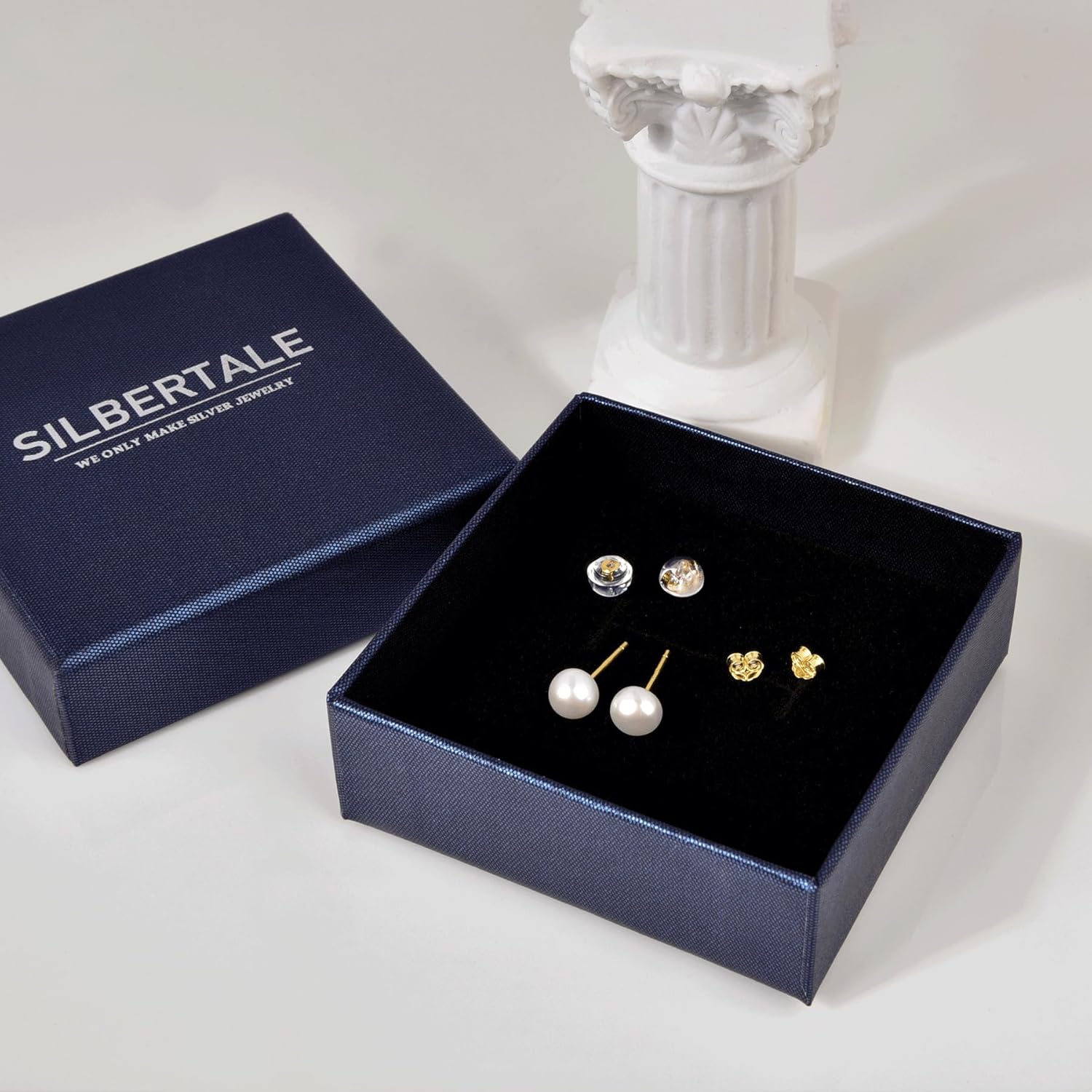 Pearl Stud Earrings Sterling Silver Small Tiny 3-5mm White Freshwater Pearl Earrings Studs Silver/Gold for Women - Image 5