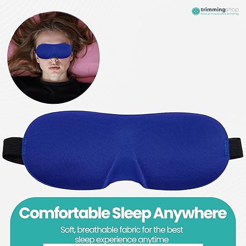 Miniatura 3 de Máscara de ojos contorneada 3D para dormir, máscara de lujo para dormir con correa ajustable, suave y cómoda máscara de ojos nocturnos para hombres